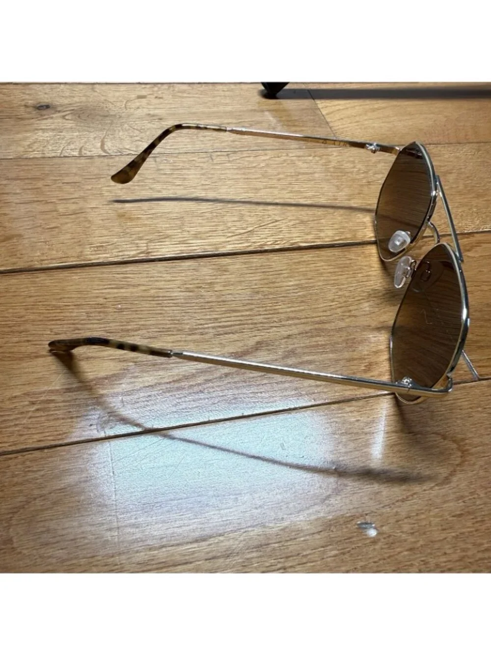 AIRE Corvus Aviator Sunglasses Brown Lens Gold Metal Frame Unisex Classic